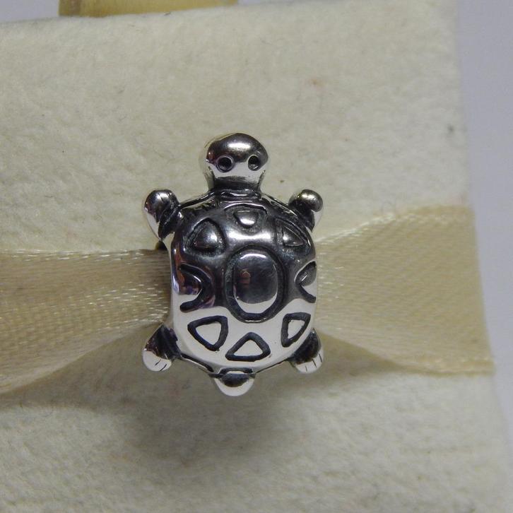 Pandora zilveren bedel schildpadje, Sieraden, Tassen en Uiterlijk, Bedels, Pandora, Zilver, 1 bedel, Ophalen of Verzenden