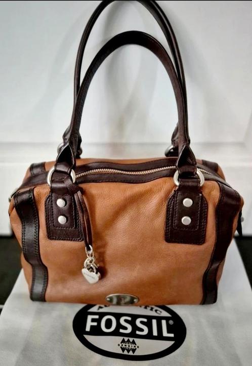 Fossil authentic leather bag., Sieraden, Tassen en Uiterlijk, Tassen | Damestassen, Zo goed als nieuw, Bruin, Ophalen of Verzenden