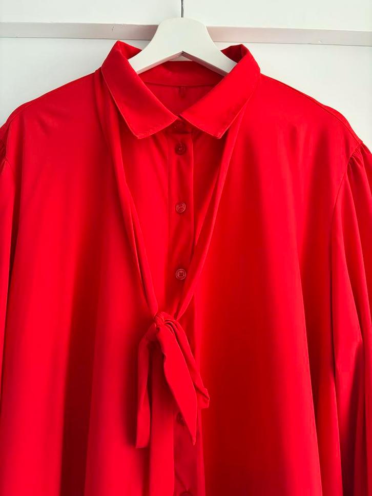 Rode Blouse Plus Basics - Maat 52, Kleding | Dames, Grote Maten, Zo goed als nieuw, Blouse of Tuniek, Rood, Ophalen of Verzenden