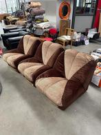Vintage Italian Modern lounge chairs from 1970’s, Gebruikt, Ophalen of Verzenden, Stof, Drie