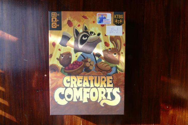 Creature Comforts Bordspel Nederlands, Hobby en Vrije tijd, Gezelschapsspellen | Bordspellen, Zo goed als nieuw, Een of twee spelers