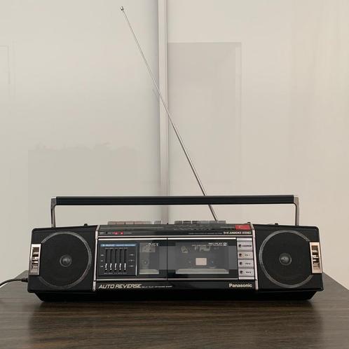 PANASONIC Dubbel Cassettedeck Radio Vintage, Audio, Tv en Foto, Cassettedecks, Dubbel, Auto-reverse, Tiptoetsen, High speed dubbing