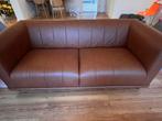 IKEA Viskafors Banken - Bruin Leer, Huis en Inrichting, Banken | Bankstellen, Ophalen, Tweepersoons, Zo goed als nieuw, Rechte bank
