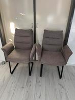 2x eetkamerstoelen, Huis en Inrichting, Stoelen, Ophalen, Zo goed als nieuw, Stof
