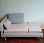 Söderhamn Chaise Longue - Grijsturkoois + 2 Kussens, Ophalen, 150 tot 200 cm, Tweepersoons, 75 tot 100 cm