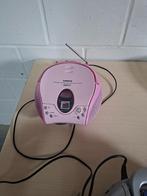 1 roze radio-cd speler te koop, Ophalen, Gebruikt, Overige merken, Met radio