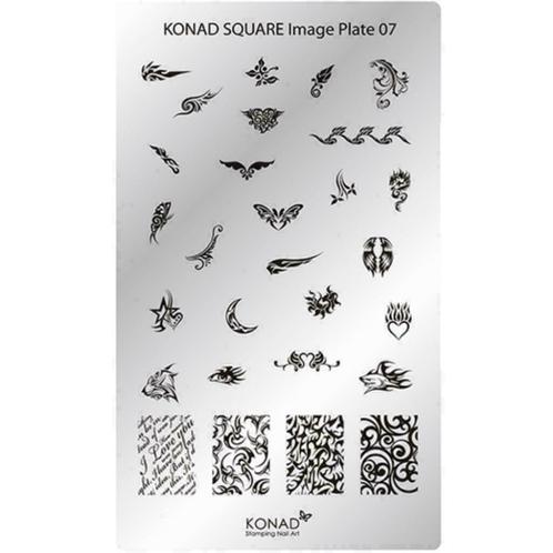 KONAD Square plate 07 ' TRIBAL FLAME ', Sieraden, Tassen en Uiterlijk, Uiterlijk | Cosmetica en Make-up, Ophalen of Verzenden