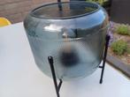 Tafellamp glas mica, Huis en Inrichting, Lampen | Tafellampen, Ophalen, Zo goed als nieuw, Glas, Minder dan 50 cm