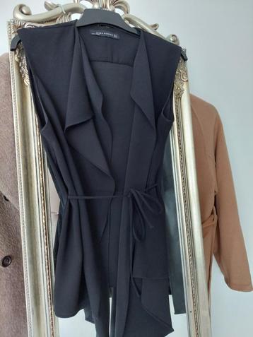Zara zwarte dames gilet / waistcoat maat S 36 beschikbaar voor biedingen