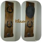 Unieke wandkapstok met hoefijzers, Huis en Inrichting, Ophalen, Gebruikt, Hout, Wandkapstok