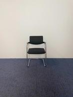 1 x Vergaderstoel Interstuhl, zwarte stof, chroom frame, Huis en Inrichting, Ophalen, Gebruikt, Zwart, Eén