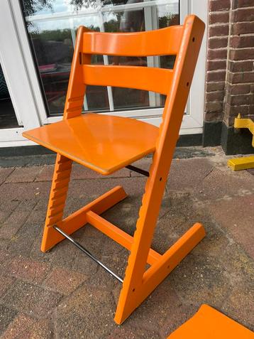 Oranje Stokke Trip Trap stoel beschikbaar voor biedingen