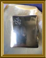 Zilveren (800) sigarettendoosje/ sigarettenkoker, monogram, Antiek en Kunst, Antiek | Goud en Zilver, Ophalen of Verzenden, Zilver