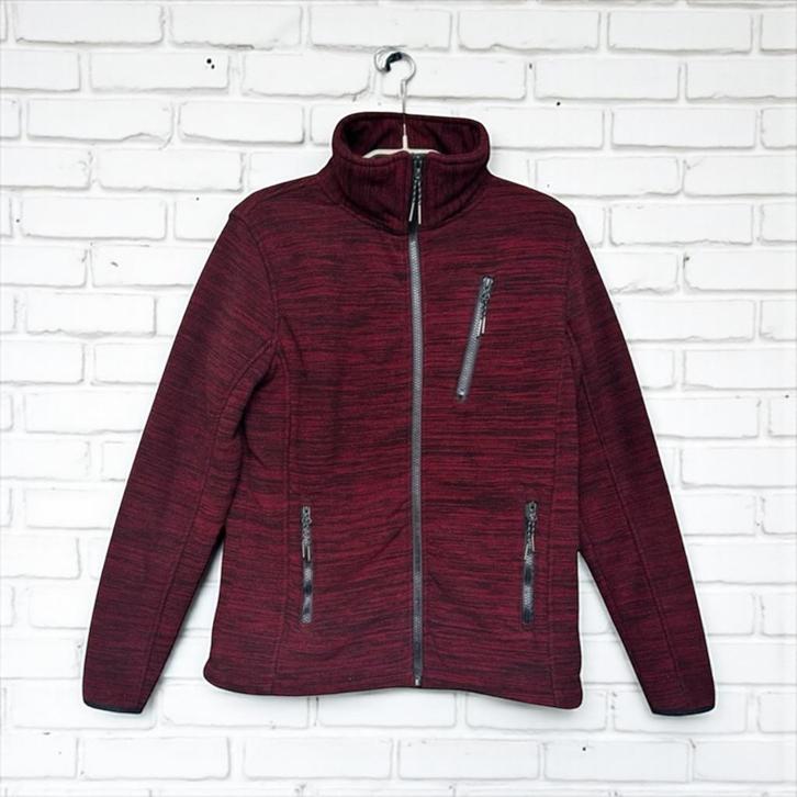 Kjelvik Vest Maat 36 Rood Zwart Leana Fleece Windproof, Kleding | Dames, Truien en Vesten, Gedragen, Maat 36 (S), Rood, Verzenden