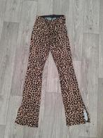 Tijgerprint broek met split, Kleding | Dames, Bruin, Ophalen of Verzenden, Maat 36 (S), Lang