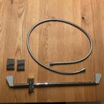Douchestang met slang, 62,5 cm tussen bevestigingspunten, Doe-het-zelf en Verbouw, Sanitair, Ophalen of Verzenden, Gebruikt, Chroom