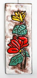 Vintage Ruscha wand Plaquette met een Floraal Decor, Antiek en Kunst, Antiek | Keramiek en Aardewerk, Ophalen of Verzenden