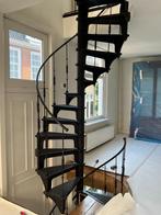 Gietijzeren spiltrap,  43 treden + hekwerk, gedemonteerd, Doe-het-zelf en Verbouw, Ladders en Trappen, Ophalen, Gebruikt, Trap