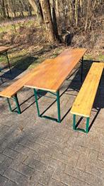 3x biertafelset te koop!   180 x 50 cm!, Ophalen, Zo goed als nieuw, Rechthoekig