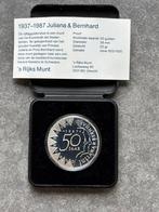 Zilveren 50,— gulden munt 1987. PROOF, Ophalen of Verzenden, Koningin Beatrix, Euro's, Zilver