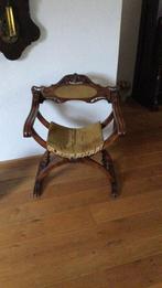 Antieke Dagobert stoel inklapbaar, Ophalen of Verzenden, Gebruikt, Bruin, Eén