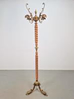 Regency barley twist staande kapstok messing France Antiek