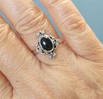 zilveren ring met natuurlijke Zwarte Onyx steen zilver 925, Sieraden, Tassen en Uiterlijk, Ringen, O.T., Zwart, Nieuw, Ophalen of Verzenden