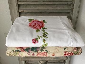 Laken/oud Frans laken/geborduurd laken/katoenen laken beschikbaar voor biedingen