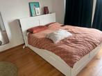 Ikea BRIMNES bed 160x200 met hoofdbord, Huis en Inrichting, Slaapkamer | Bedden, Ophalen, Wit, Tweepersoons, Zo goed als nieuw