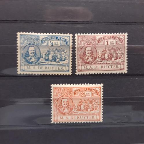 vd0453  NVPH  87-89  (plakker) Michiel de Ruyter, Postzegels en Munten, Postzegels | Nederland, Postfris, T/m 1940, Verzenden