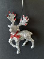 Zilver glitter hert met rood kerstornament Kurt S. Adler, Diversen, Kerst, Verzenden, Nieuw