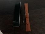 Gucci, horlogebandje, leer, 18 mm, roestbruin, Ophalen of Verzenden, Nieuw, Leer