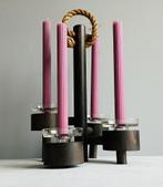 Vintage Scandi kandelaar Johan Gulbrandsrød sixties hout, Ophalen of Verzenden, Zo goed als nieuw, Kandelaar, Hout