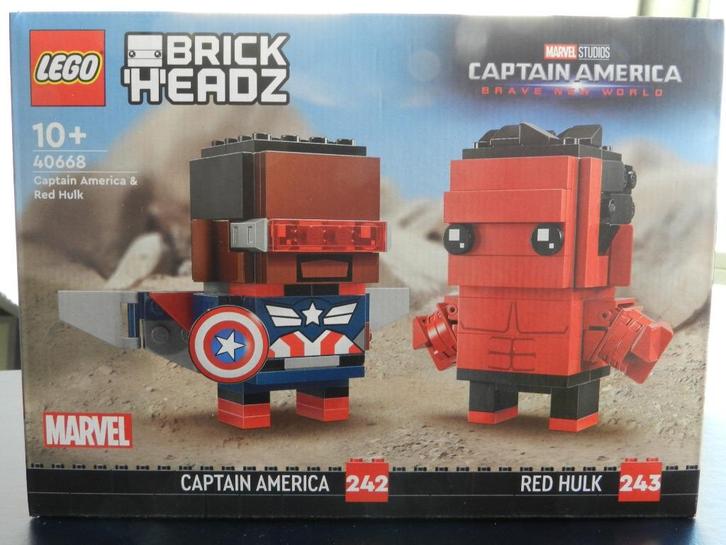LEGO BRICK-HEADZ Captain America en Rode Hulk (40668), Kinderen en Baby's, Speelgoed | Duplo en Lego, Nieuw, Lego, Complete set