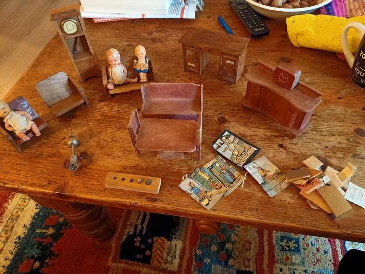 Vintage Poppenhuis Meubels en Accessoires, Antiek en Kunst, Antiek | Speelgoed, Ophalen of Verzenden