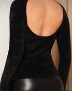 Zachte fleece topje met open rug kleding dames, Zwart, Ophalen of Verzenden, Zo goed als nieuw, Lange mouw
