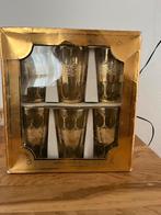 6 vintage glazen goud, Huis en Inrichting, Ophalen, Zo goed als nieuw, Minder dan 50 cm