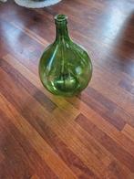 Groene glazen wijnfles / distilleervat, Ophalen, Zo goed als nieuw, Glas, Minder dan 50 cm