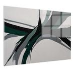 Minimalistisch schilderij met groen Glasschilderij 105x70cm, Antiek en Kunst, Kunst | Schilderijen | Abstract, Verzenden