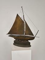 Zeldzaam Messing Zeilschip – Ondertekend en Gemaakt in 1912, Verzamelen, Scheepvaart, Ophalen, Schaalmodel, ., Zeilboot