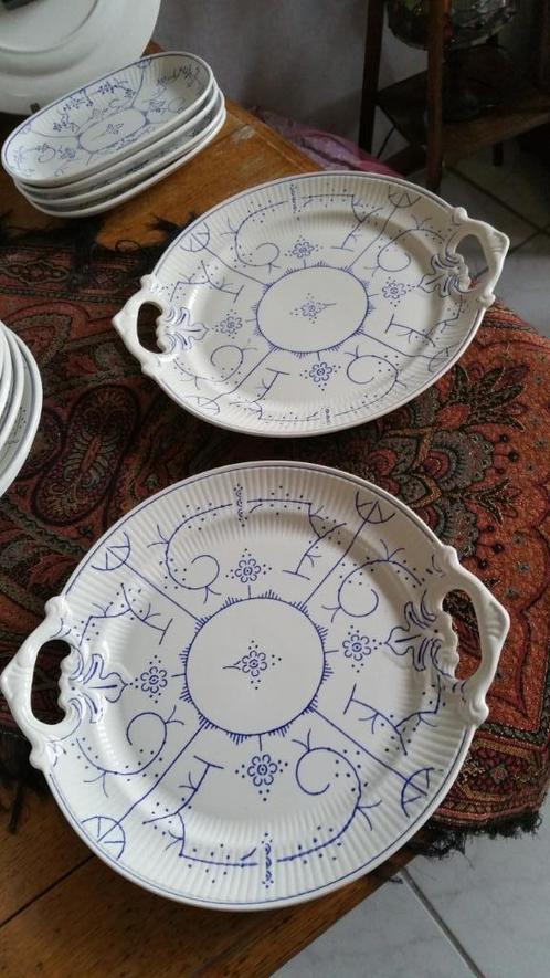 ronde serveer-presenteer schalen boch la louviere copenhague, Antiek en Kunst, Antiek | Servies los, Ophalen of Verzenden