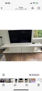 Hoogglans wit tv meubel Goossens, Ophalen, Gebruikt, 200 cm of meer, Minder dan 100 cm