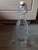 Decoratieve fles met beugel / beugelfles -- vierkant --, Huis en Inrichting, Ophalen of Verzenden, Zo goed als nieuw