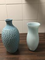 Licht blauwe Vazen, Ophalen, Zo goed als nieuw, Blauw, Glas