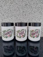 Prachtige opaline voorraadpotten van Douwe Egberts, Huis en Inrichting, Keuken | Potten en Pannen, Ophalen of Verzenden, Gebruikt