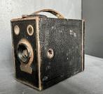 Oude Box camera incl. Leren tas, Ophalen of Verzenden, Gebruikt, Overige Merken