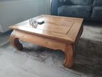 Massief houten salontafel opiumtafel 80x80x38 cm, Huis en Inrichting, Ophalen, 50 tot 100 cm, Zo goed als nieuw, Minder dan 50 cm