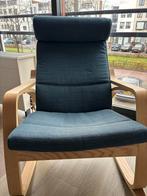 Ikea Poäng Schommelstoel - Denim Blauw, Huis en Inrichting, Fauteuils, Ophalen, 75 tot 100 cm, Zo goed als nieuw, 50 tot 75 cm
