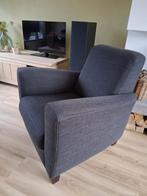 2 fauteuils donker blauw gebruikt, Ophalen, Gebruikt, Eenpersoons, 75 tot 100 cm