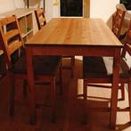 Dining table with 4 chairs, Ophalen, Zo goed als nieuw, 4 tot 6 stoelen